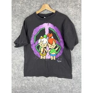 Vintage Flintstones Tshirt Mens Large Cartoon Tv 90s Bam Bam Movie Pebbles Promo
